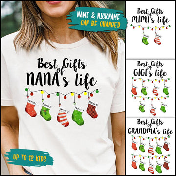 Best Gifts of Nana's life Personalized Shirt Nickname And Grandkid's Names Can Be Changed, PHTS