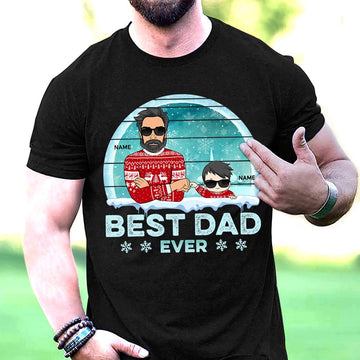 Best Dad Ever Personalized Shirt, UOND