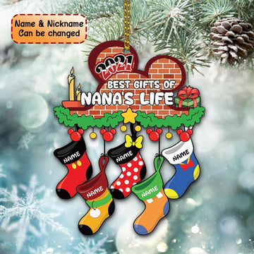 Best Gifts of Nana's Life Personalized Acrylic Ornament, PHTS, Made By Acrylic And One Side Print