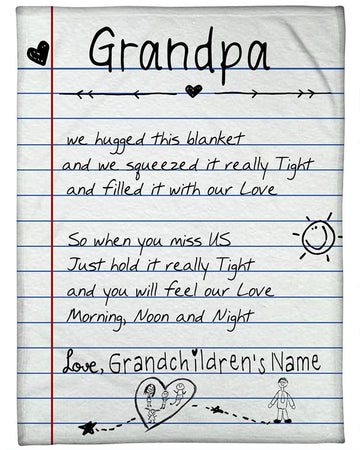 Custom Grandpa We Hugged This Personalized Blanket - LIHD