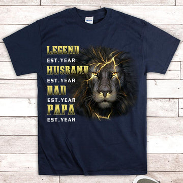 Custom Shirt Gift for Papa, Grandpa, PopPop, From Legend to Papa, Nickname Can Be Changed, HN98, LIHD