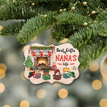 Best Gifts Of Grandma's Life Fireplace Cozy Christmas Personalized Ornament For Grandma, HN98, TRNA