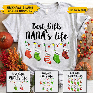 Best Gifts of Nana's life Personalized Shirt Nickname And Grandkid's Names Can Be Changed, PHTS