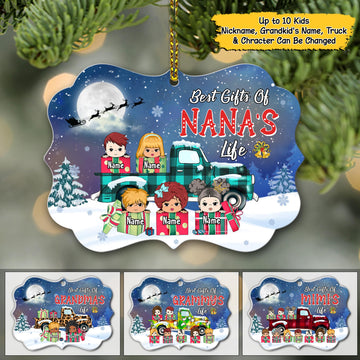 Best Gifts Of Grandma's Life Truck Christmas Personalized Ornament For Grandma HN98 HUTS
