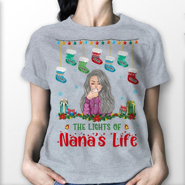 Best Gifts Of Grandma's Life Stockings Christmas Personalized Shirt For Grandma HN98 HUTS
