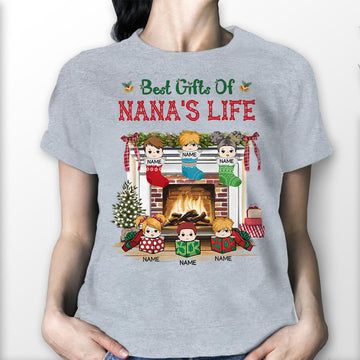 Best Gifts Of Grandma's life Christmas Personalized Shirt For Grandma LOQN HN98
