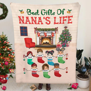 Best Gifts Of Grandma's Life Cozy Christmas Personalized Blanket For Grandma Vr1, HN98, TRNA